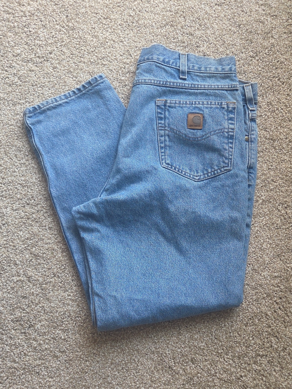 VINTAGE Carhartt Men’s  Medium Blue Relaxed Jeans
